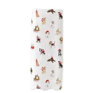 Christmas Dogs Scallop Guest Towel